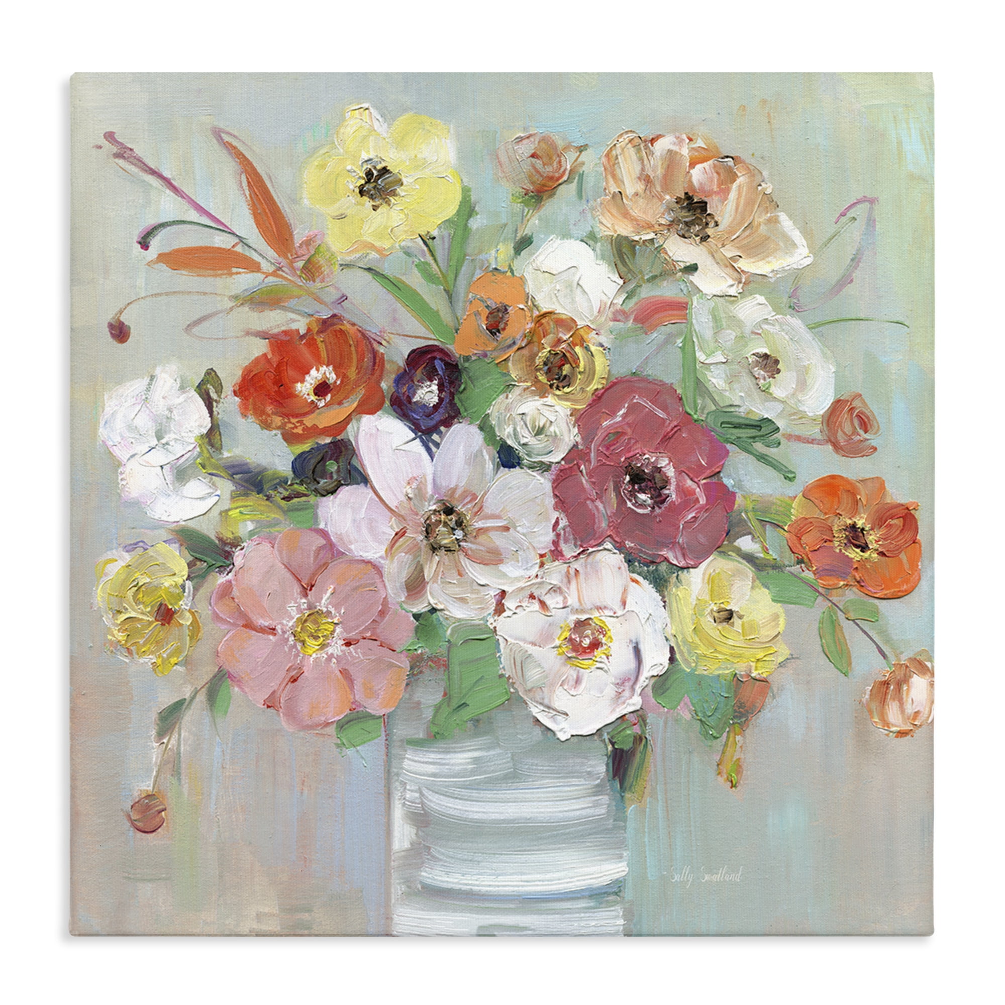 Stupell Industries Energetic Blossom Bouquet Canvas Wall Art, design by Sally Swatland