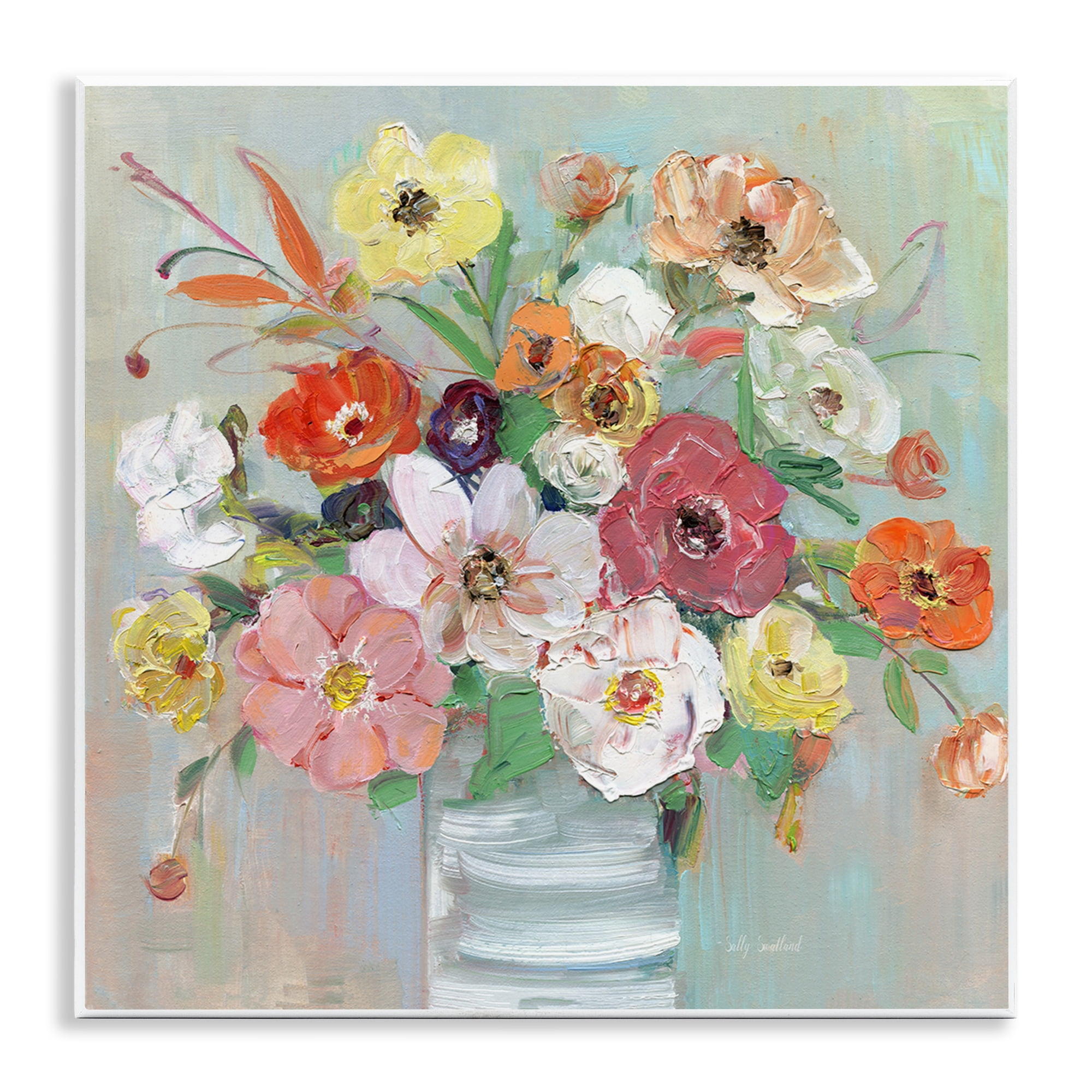 Stupell Industries Energetic Blossom Bouquet Wall Plaque Art, design by Sally Swatland