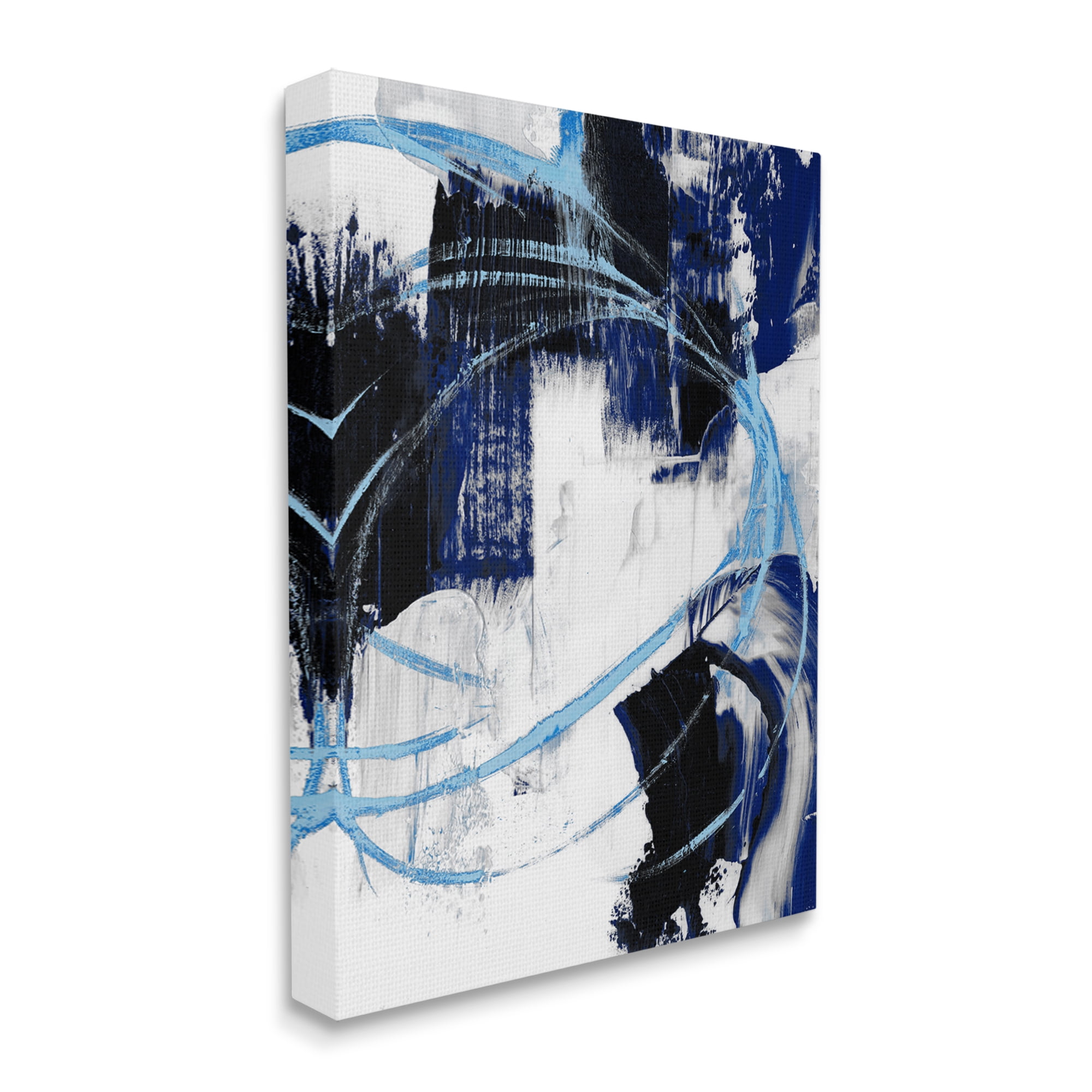 Stupell Industries Energetic Blue Indigo Line Abstraction Chaotic Shapes, 16 x 20, Design by Ethan Harper