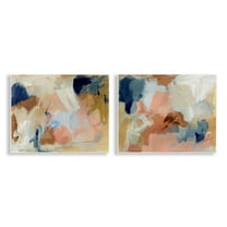 Stupell Industries Energetic Rustic Abstractions Abstract Painting Unframed Art Print Wall Art, 14 x 11, Set of 2