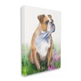 thumbnail image 1 of Stupell Industries English Bulldog Grassy Florals Soft Watercolor Portrait Canvas Wall Art, 30 x 40, Design by George Dyachenko, 1 of 1