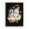 thumbnail image 1 of Stupell Industries Enjoy The Journey Flower Bouquet Inspirational Word Design Graphic Art Black Framed Art Print Wall Art, 16x20, by Wild Apple Portfolio, 1 of 6