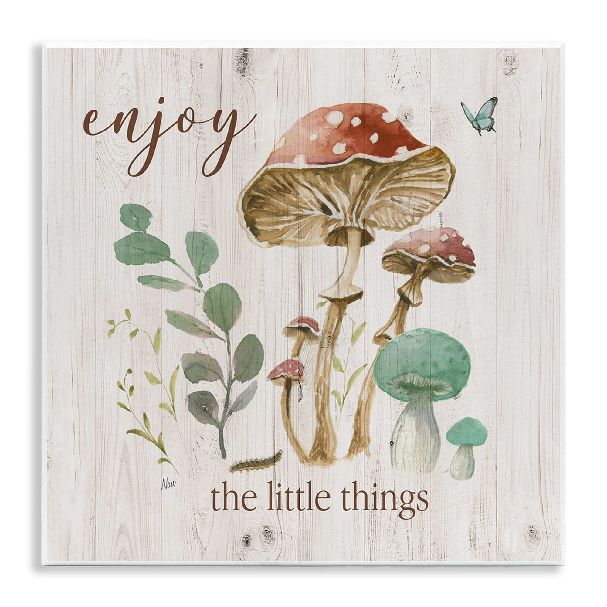 Stupell Industries Enjoy Little Things Plants & Flowers Painting Unframed Art Print Wall Art, 12 x 12