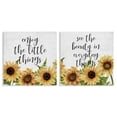 thumbnail image 1 of Stupell Industries Enjoy Motivational Sunflowers Quotes and Sayings Painting Wrapped Canvas Canvas Art Print Wall Art, 24 x 24, Set of 2, 1 of 7