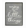 thumbnail image 1 of Stupell Industries Enjoy The Little Things Phrase with Distressed Grey Detail Designed by Daphne Polselli, 1 of 7