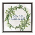 thumbnail image 1 of Stupell Industries Rustic Lodge Enjoy This Moment Gray Floating Frame Canvas Art, 25 x 25, by Anne Bailey, 1 of 8