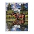 thumbnail image 1 of Stupell Industries Equestrian Cowboy Scouting Rural Suburban Wild West River,13 x 19, Design by Jack Sorenson, 1 of 5