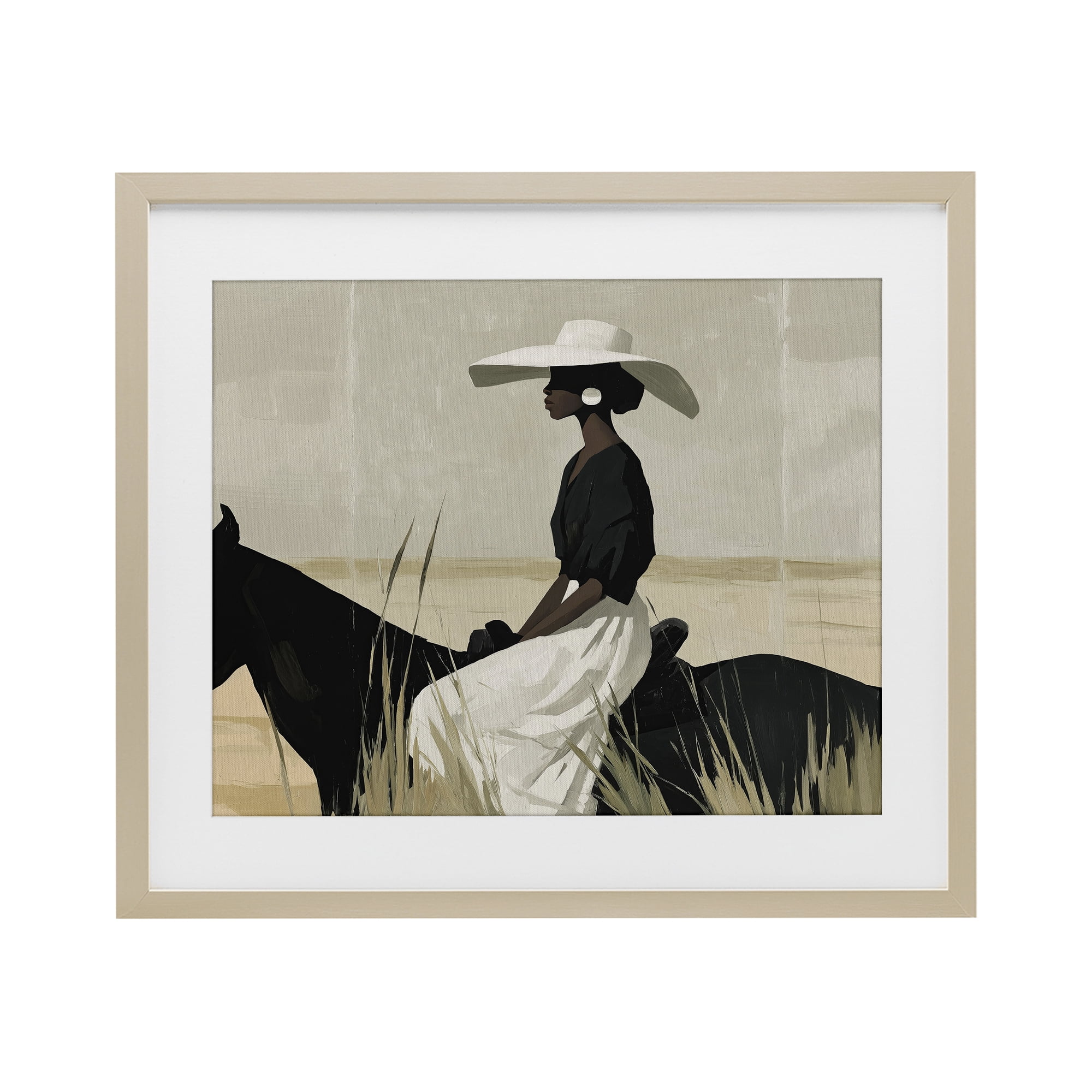 Stupell Industries Equestrian Elegance Silhouette Birch Framed Print Under Glass, design by Svetlana Aleynikova