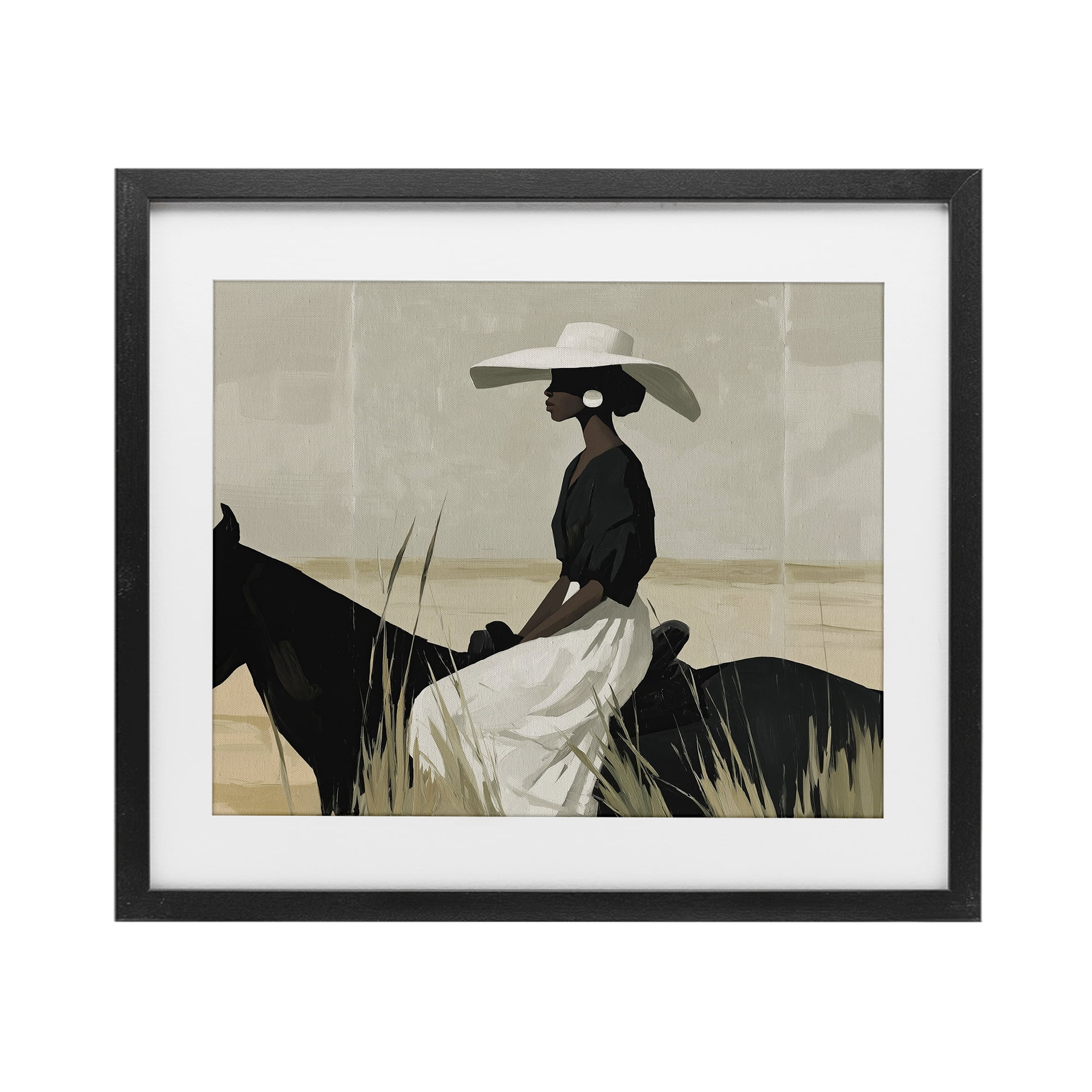 Stupell Industries Equestrian Elegance Silhouette Black Framed Print Under Glass, design by Svetlana Aleynikova
