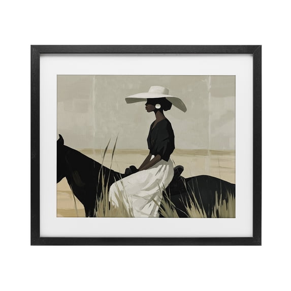 Stupell Industries Contemporary Equestrian Elegance Silhouette Black Framed Print Under Glass, 21 x 17, by Svetlana Aleynikova