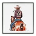 thumbnail image 1 of Stupell Industries Equestrian Glam Cowgirl People Painting Black Framed Art Print Wall Art, 12 x 12, 1 of 2