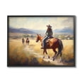 thumbnail image 1 of Stupell Industries Equestrian Horse Riding Scene Landscape Painting Black Framed Art Print Wall Art, 20 x 16, 1 of 9