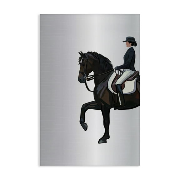 Stupell Industries Equestrian Jockey & Horse Animals & Insects Painting Gallery Wrapped Canvas Art Print Wall Art, 16 x 24