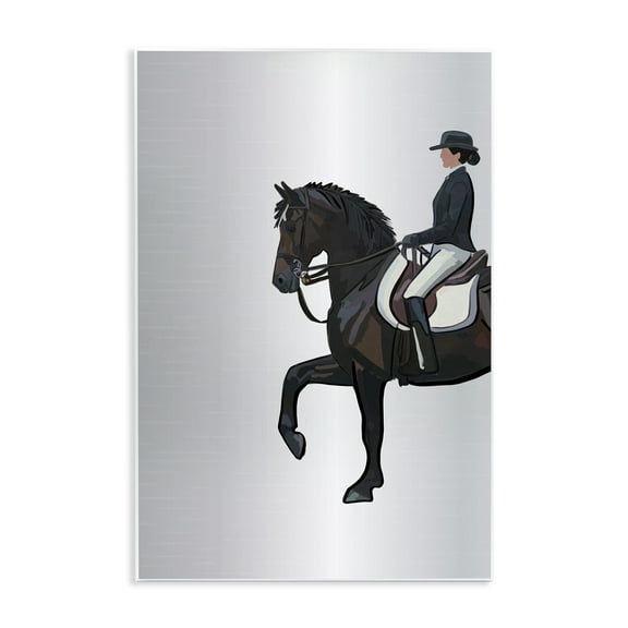 Stupell Industries Equestrian Jockey & Horse Animals & Insects Painting Unframed Art Print Wall Art, 10 x 15