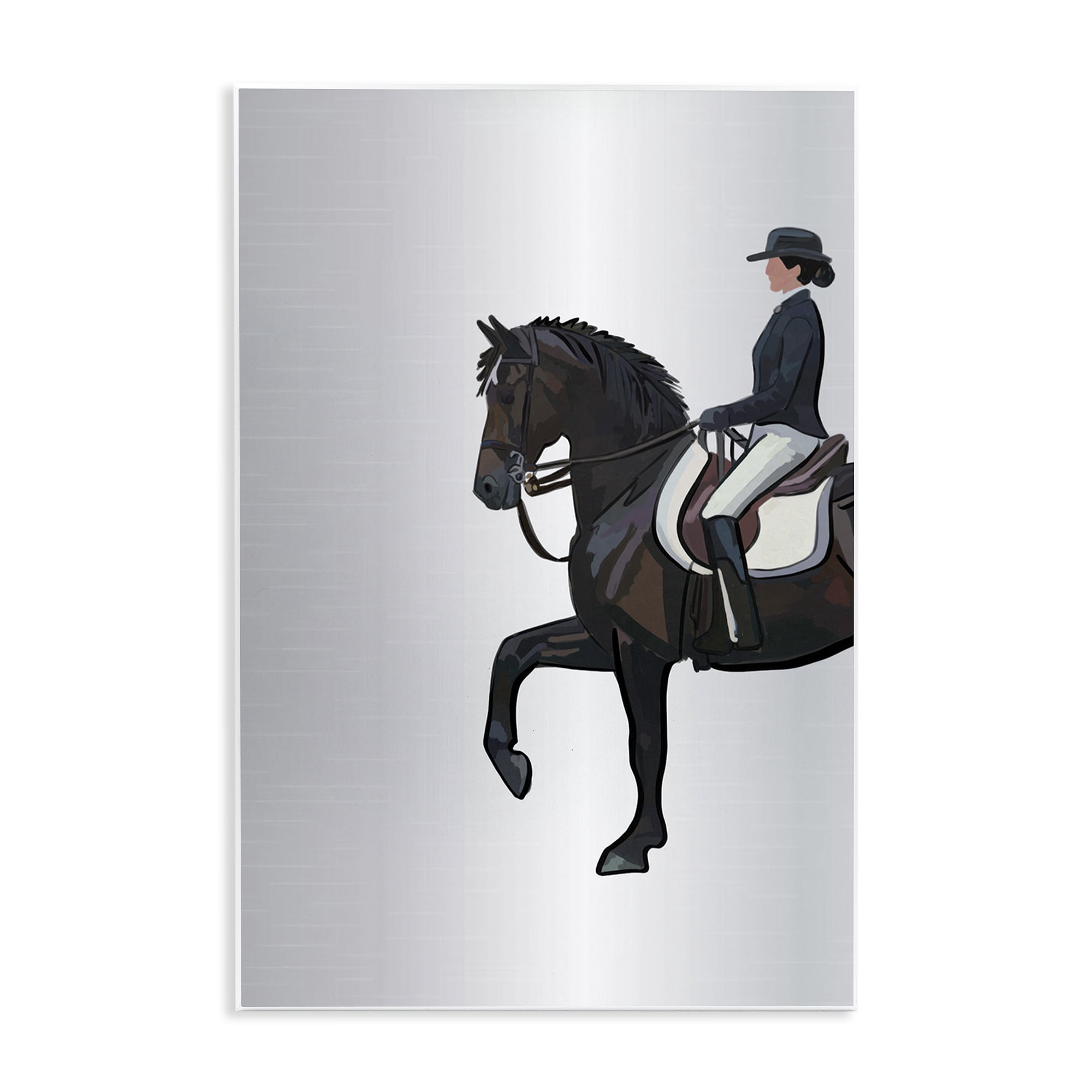 Stupell Industries Equestrian Jockey & Horse Animals & Insects Painting Unframed Art Print Wall Art, 13 x 19
