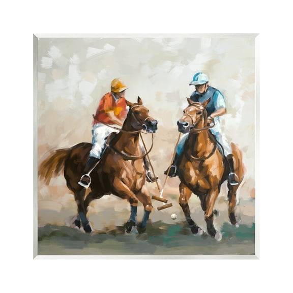 Stupell Industries Equestrian Sport Horses Animals & Insects Painting Unframed Art Print Wall Art, 12 x 12