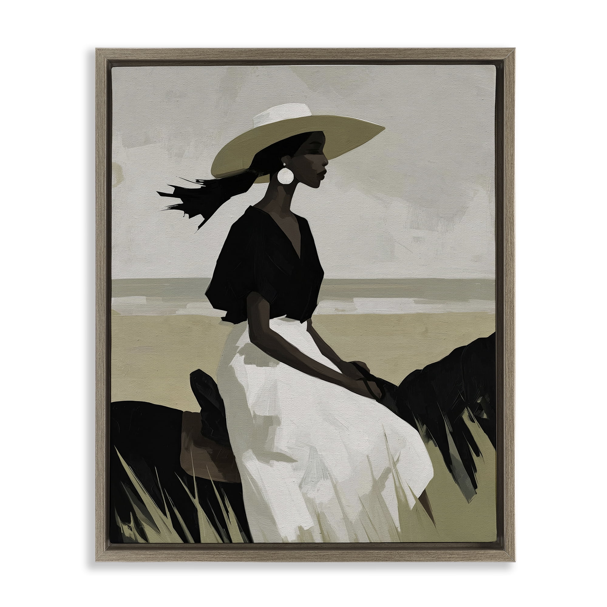 Stupell Industries Equestrian Windswept Muse Brown Framed Floater Canvas Wall Art, design by Svetlana Aleynikova