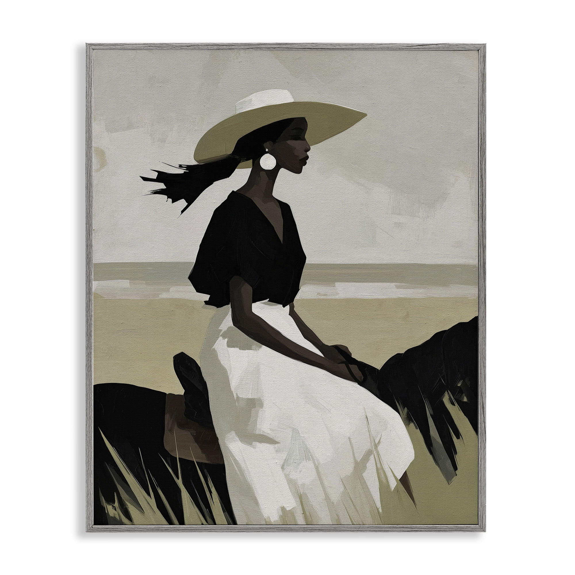 Stupell Industries Equestrian Windswept Muse Gray Framed Giclee Art, design by Svetlana Aleynikova
