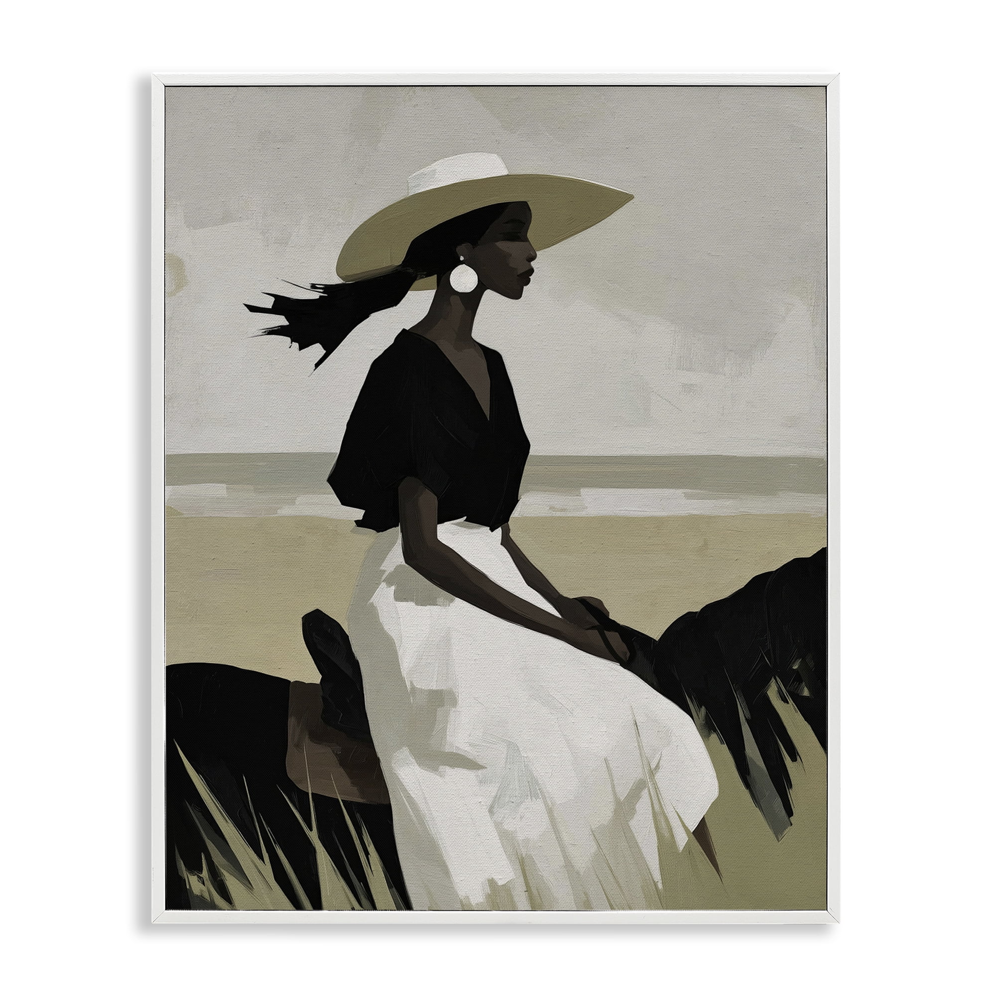 Stupell Industries Equestrian Windswept Muse White Framed Giclee Art, design by Svetlana Aleynikova