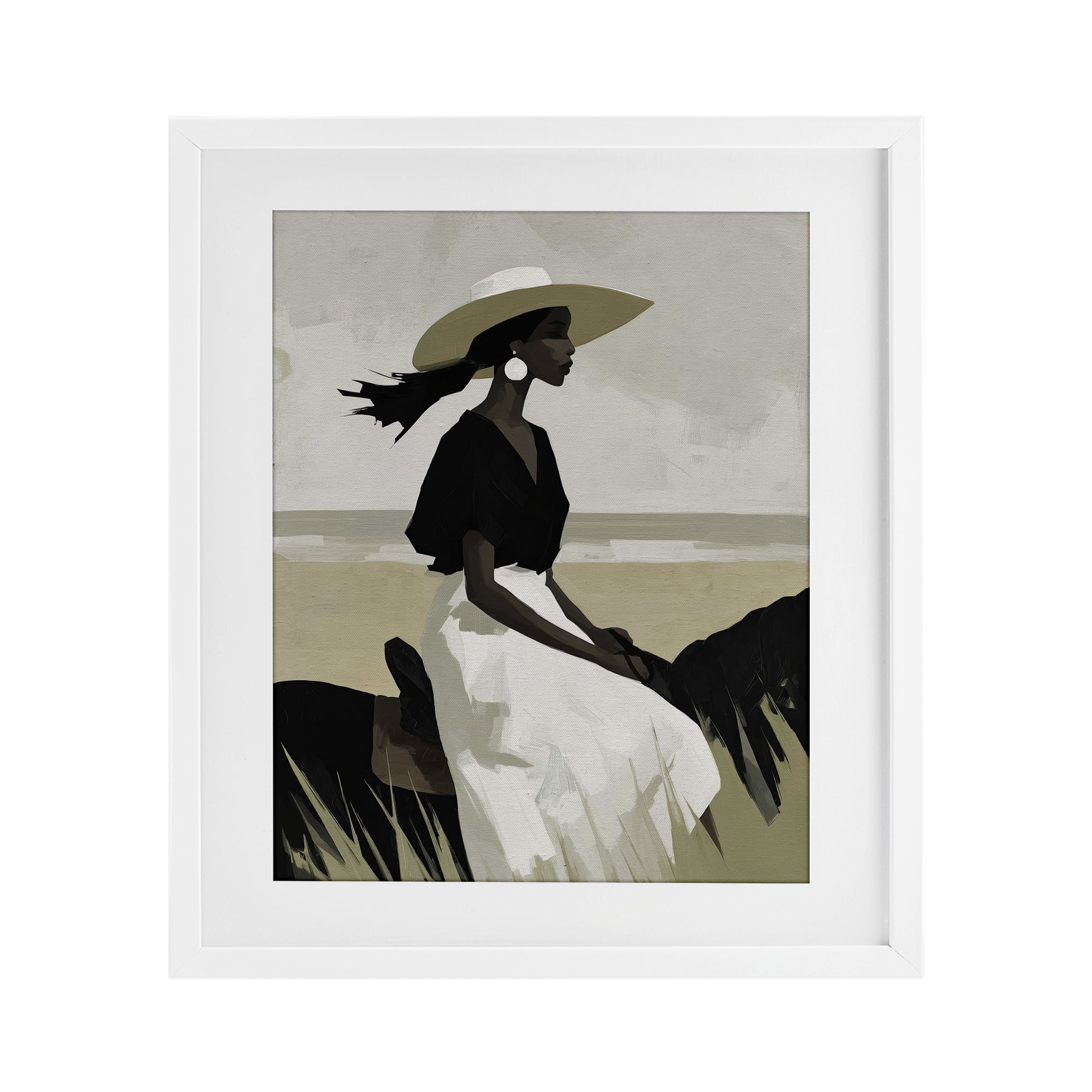 Stupell Industries Equestrian Windswept Muse White Framed Print Under Glass, design by Svetlana Aleynikova