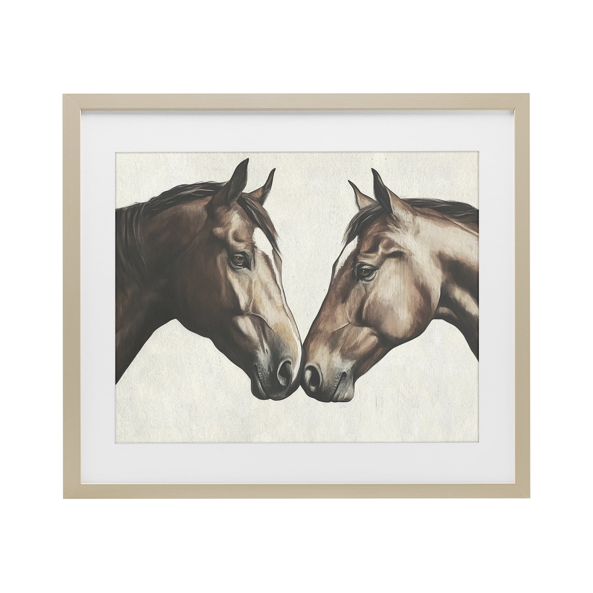 Stupell Industries Equine Companions Pair Birch Framed Print Under Glass, design by Svetlana Aleynikova
