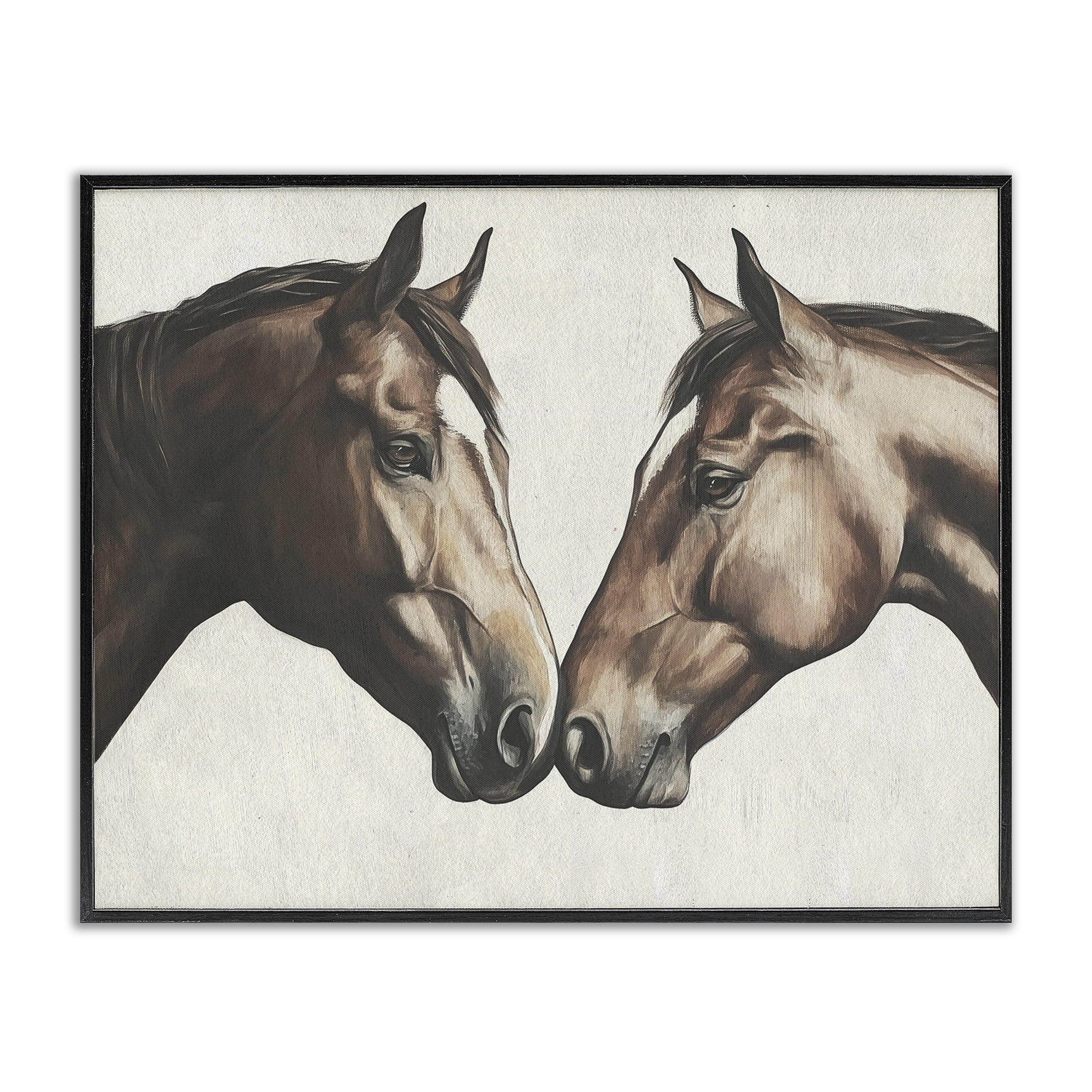 Stupell Industries Equine Companions Pair Black Framed Giclee Art, design by Svetlana Aleynikova