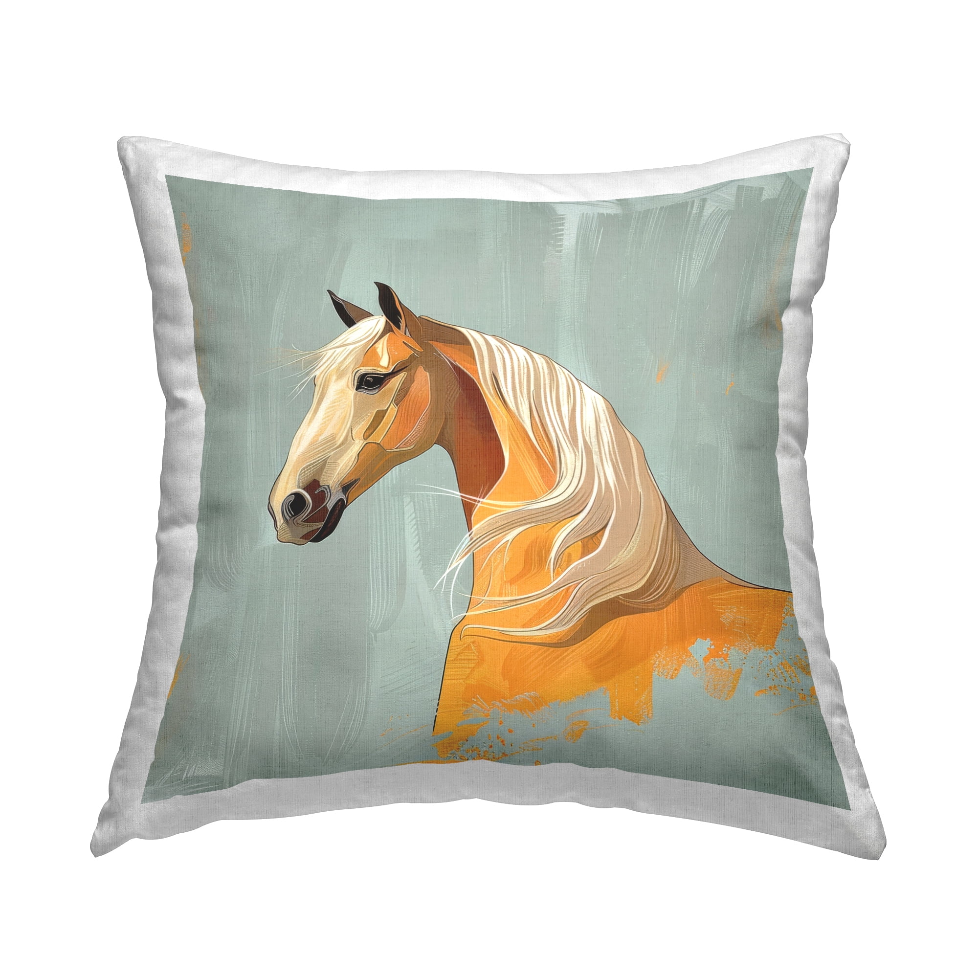 Stupell Industries Equine Elegance Portrait Decorative Printed Throw Pillow Design by Lazar Studio.