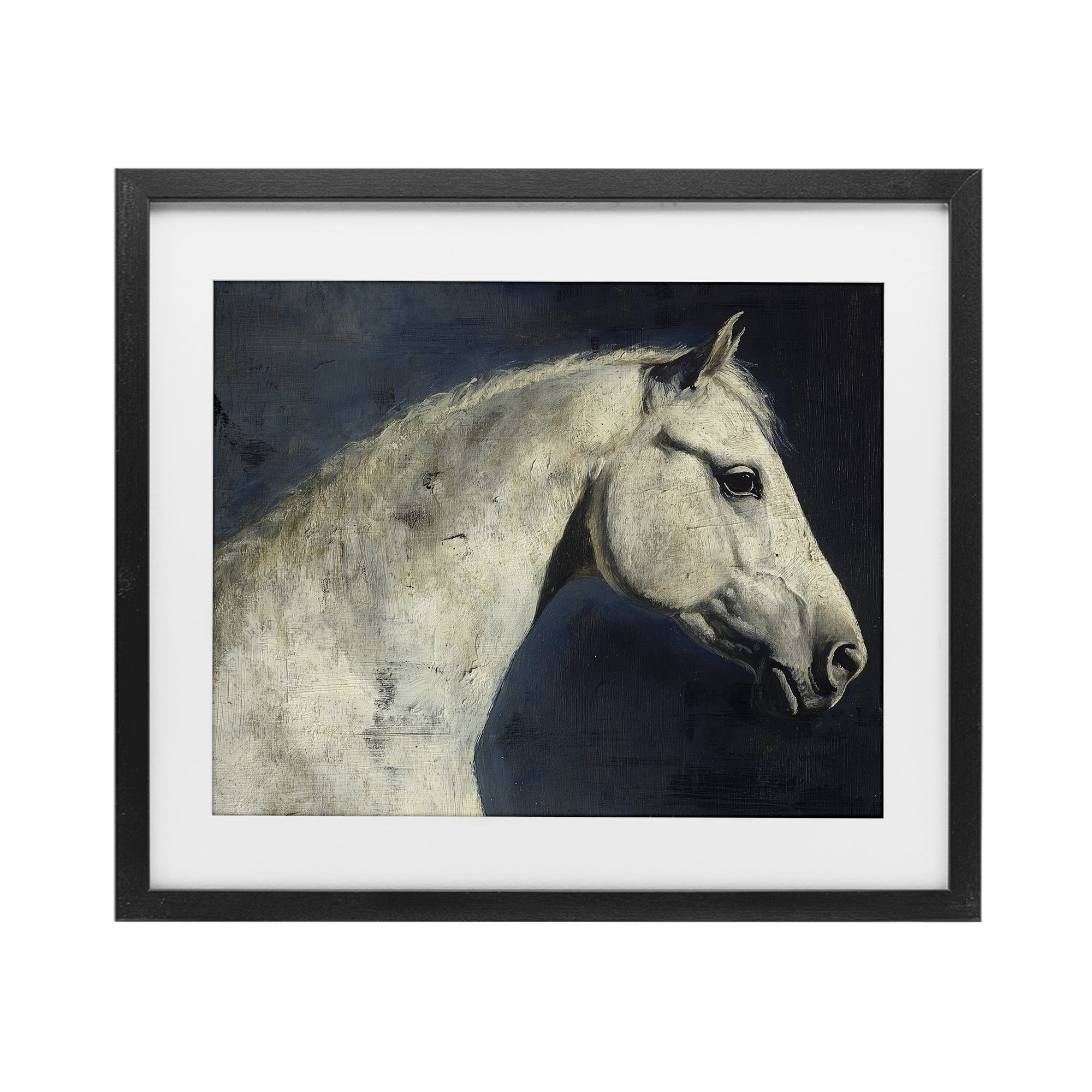 Stupell Industries Equine On The Blue Night Black Framed Print Under Glass, design by Svetlana Aleynikova