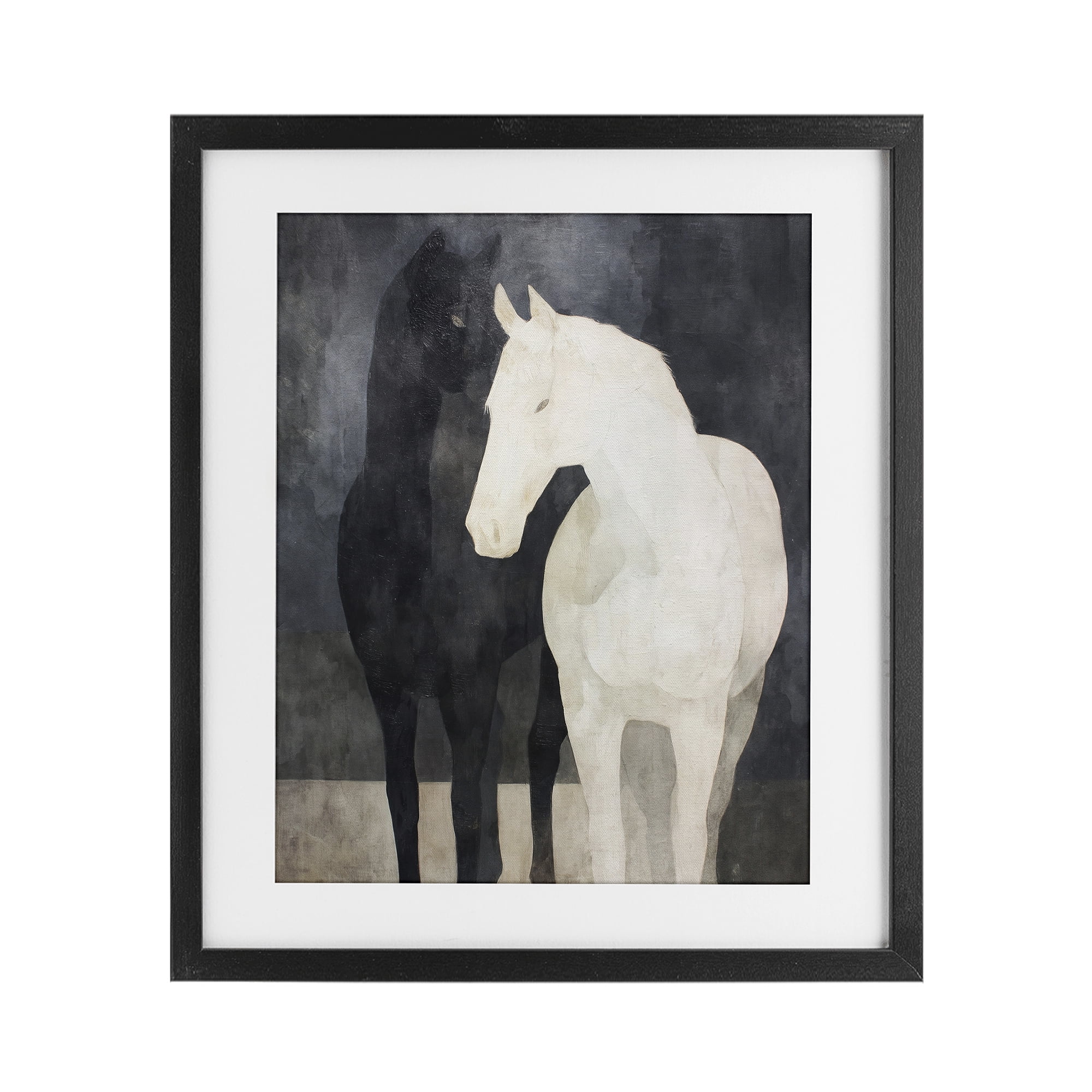 Stupell Industries Equine Twins Of Wind Black Framed Print Under Glass, design by Svetlana Aleynikova