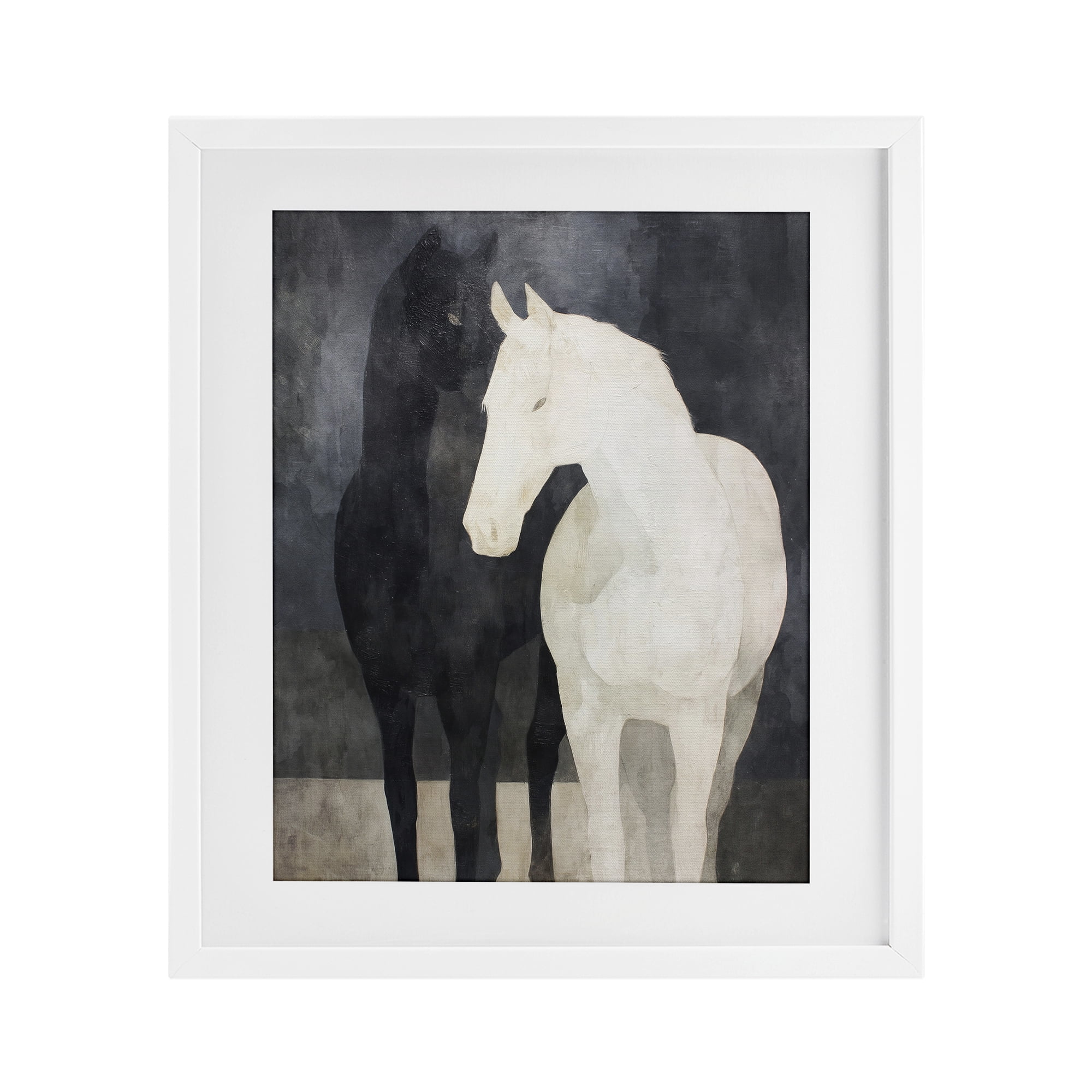 Stupell Industries Equine Twins Of Wind White Framed Print Under Glass, design by Svetlana Aleynikova