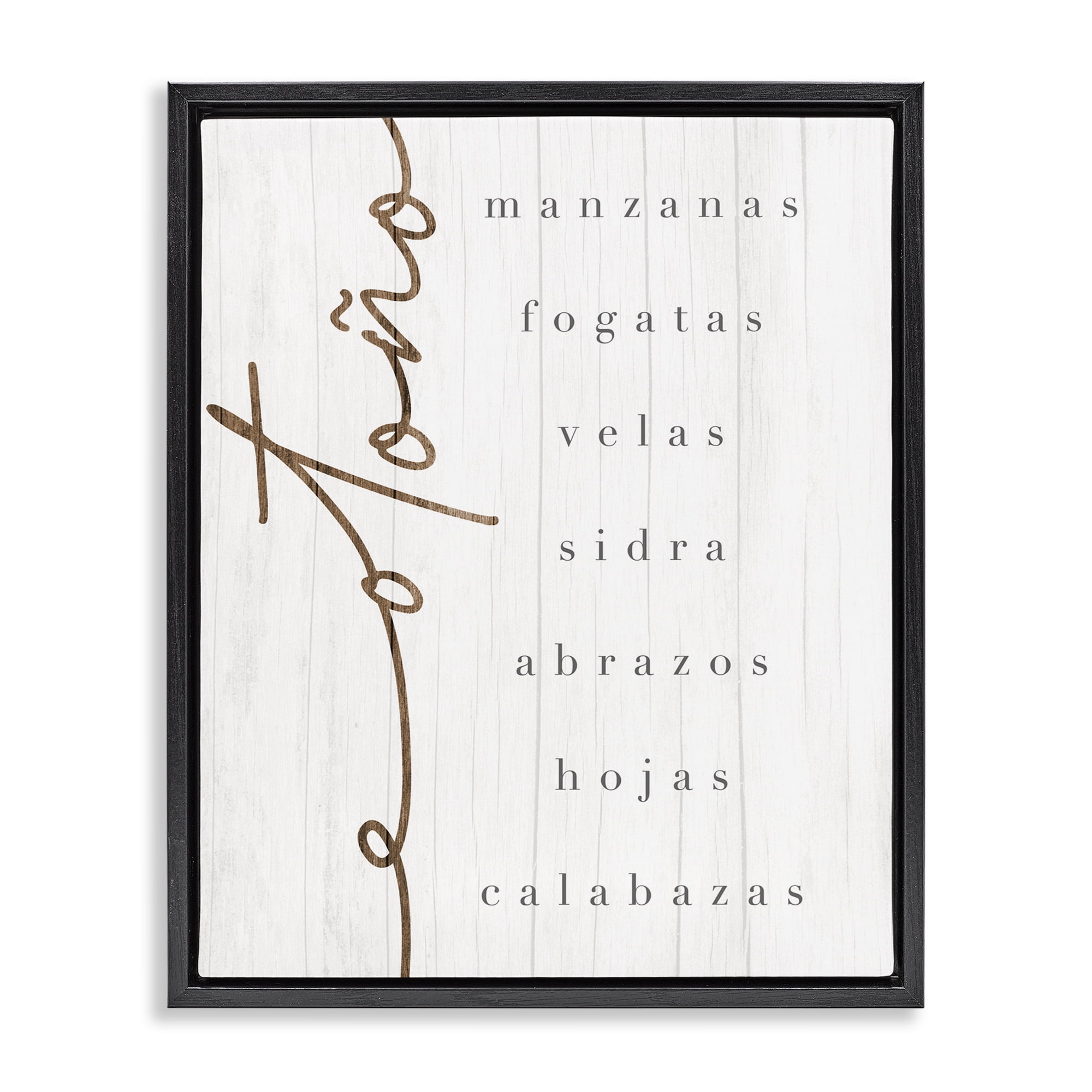 Stupell Industries Esencia del Otoño Holiday Painting Black Floater Framed Art Print Wall Art, 17 x 21