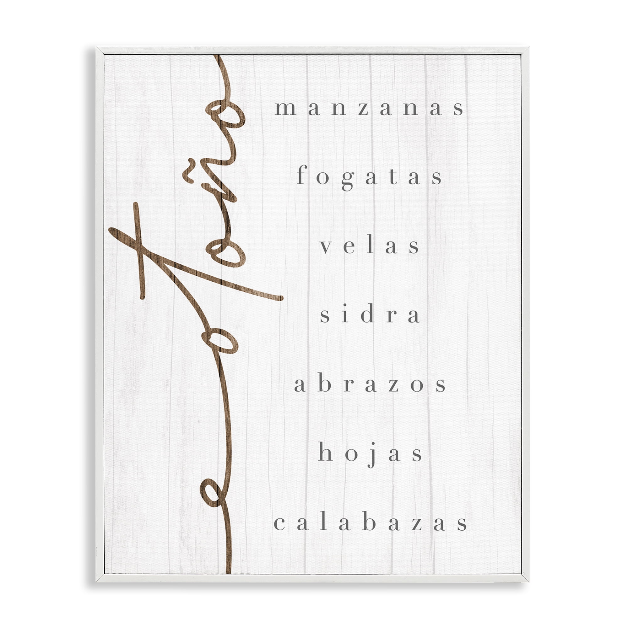 Stupell Industries Esencia del Otoño Holiday Painting White Framed Art Print Wall Art, 11 x 14