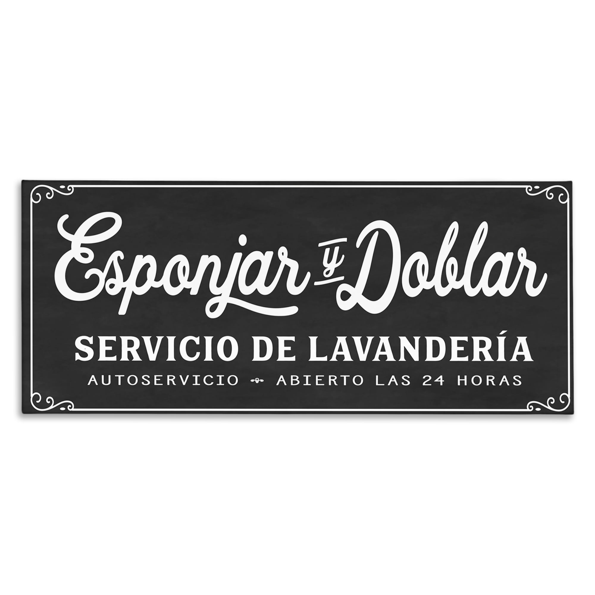 Stupell Industries Esponjar y Doblar Lavandería Bath & Laundry Painting Wrapped Canvas Art Print Wall Art, 24 x 10