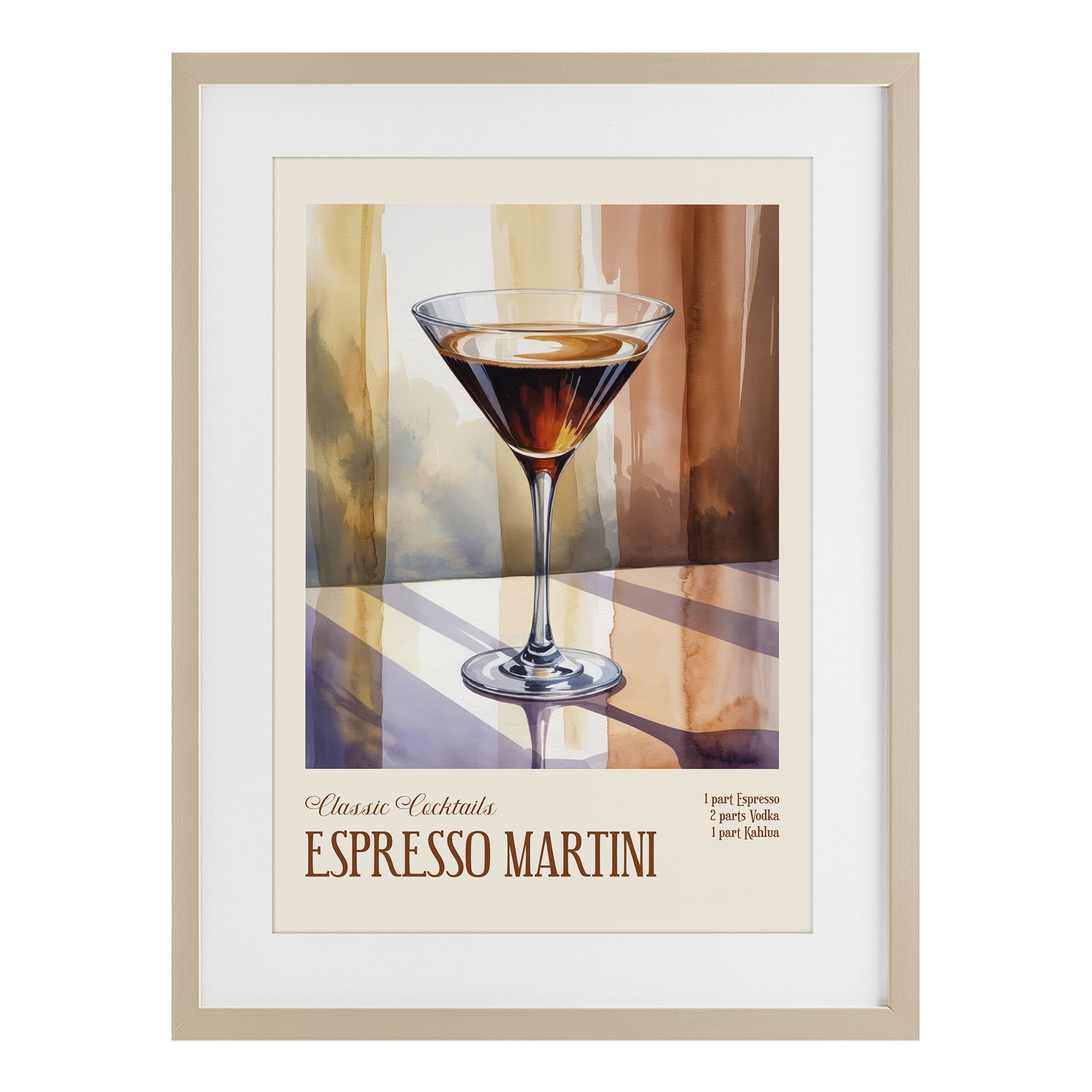 Stupell Industries Espresso Martini Sun Reflection Birch Framed Print Under Glass, design by Andreas Magnusson