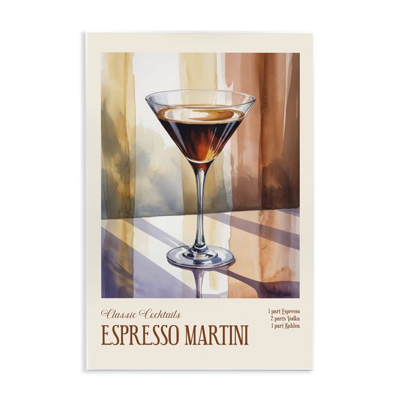 Stupell Industries Espresso Martini Sun Reflection Wall Plaque Art, design by Andreas Magnusson