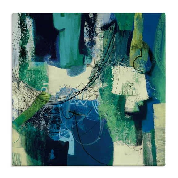 Stupell Industries Essenza Cool Tone Abstract Canvas Wall Art design by Maurizio Piovan, 17 x 17