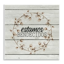 Stupell Industries Estamos Bendecidos con Algodón Inspirational Quotes & Sayings Painting Unframed Art Print Wall Art, 12 x 12