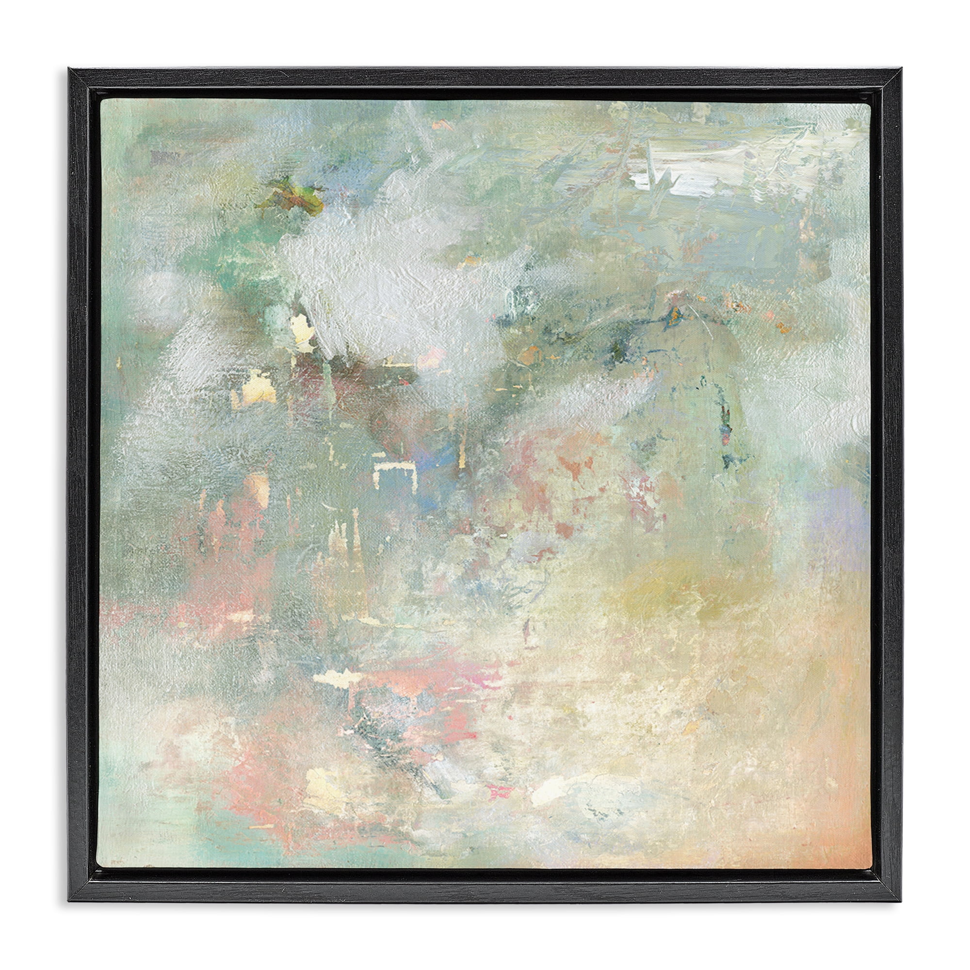 Stupell Industries Ethereal Brushstroke Harmony Black Framed Floater Canvas Wall Art, design by Carol Robinson