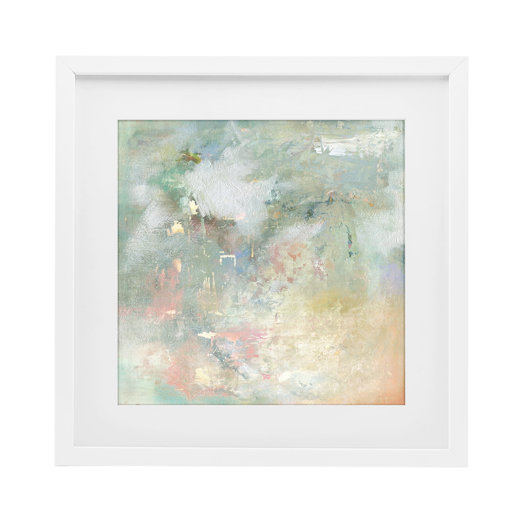 Stupell Industries Ethereal Brushstroke Harmony White Framed Print Under Glass, design by Carol Robinson