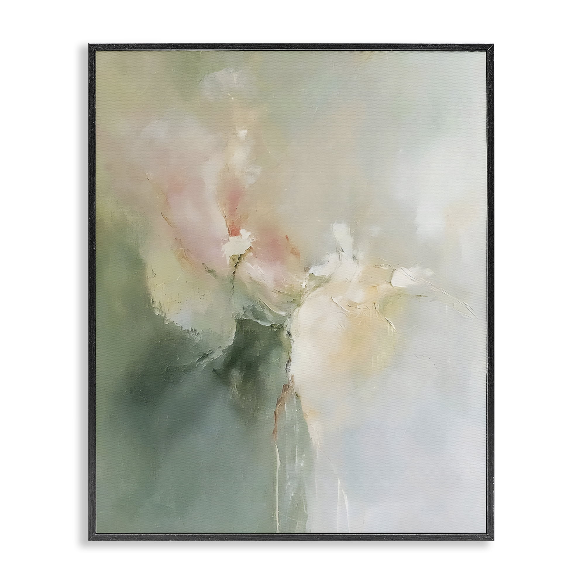 Stupell Industries Ethereal Brushwork Abstraction Black Framed Giclee Art, design by Riley B