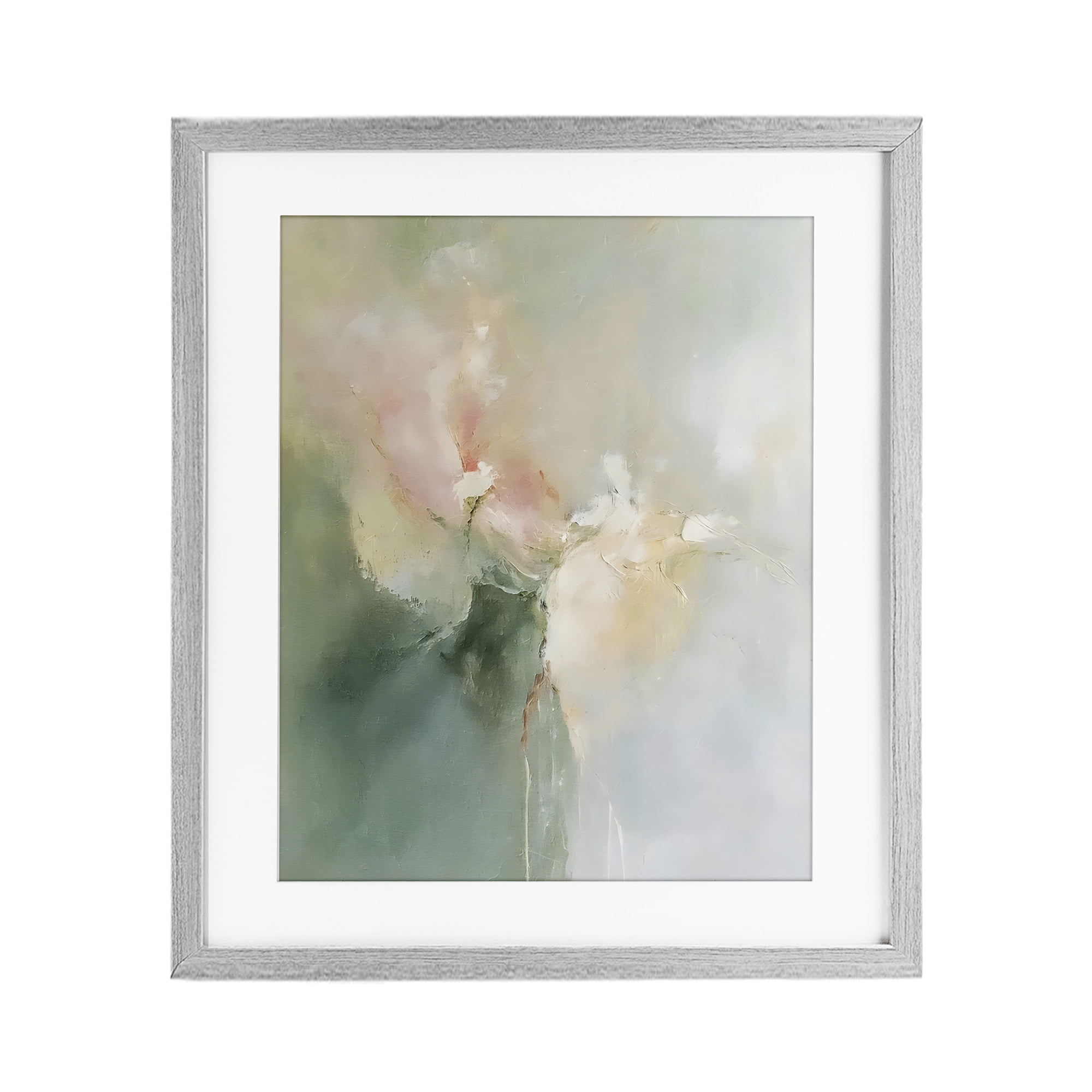 Stupell Industries Ethereal Brushwork Abstraction Gray Framed Print Under Glass, design by Riley B