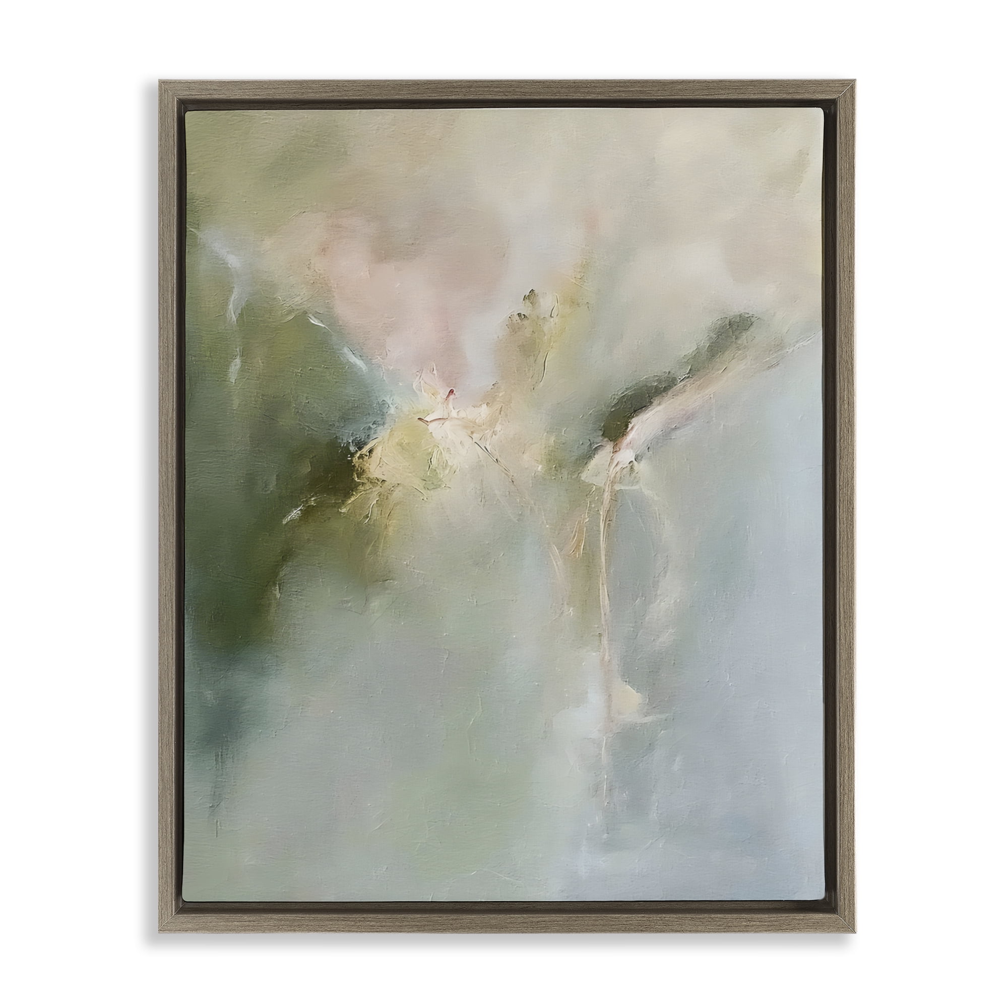 Stupell Industries Ethereal Brushwork Harmony Brown Framed Floater Canvas Wall Art, design by Riley B