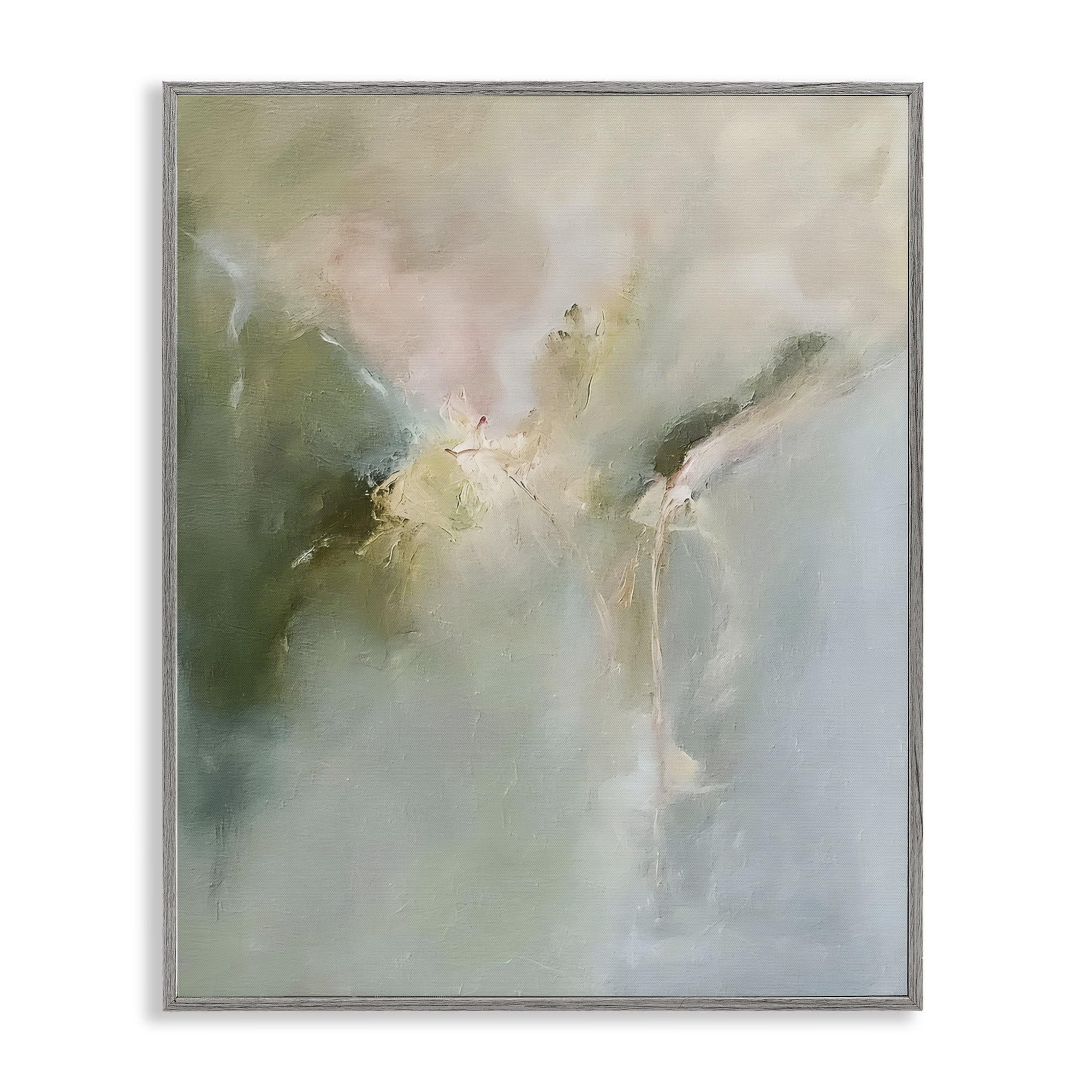 Stupell Industries Ethereal Brushwork Harmony Gray Framed Giclee Art, design by Riley B