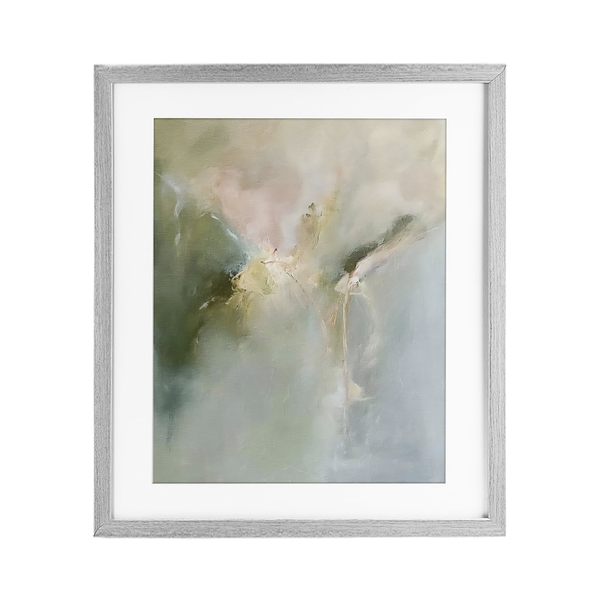 Stupell Industries Ethereal Brushwork Harmony Gray Framed Print Under Glass, design by Riley B