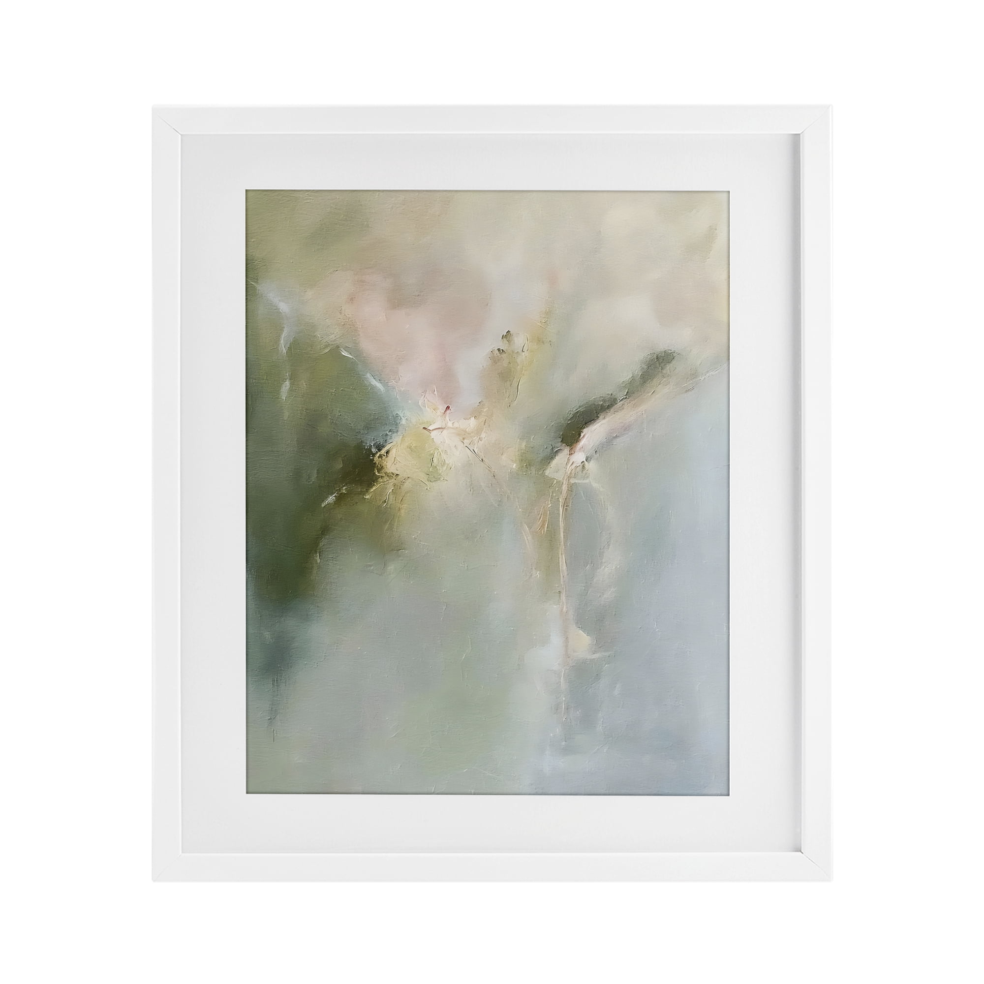 Stupell Industries Ethereal Brushwork Harmony White Framed Print Under Glass, design by Riley B