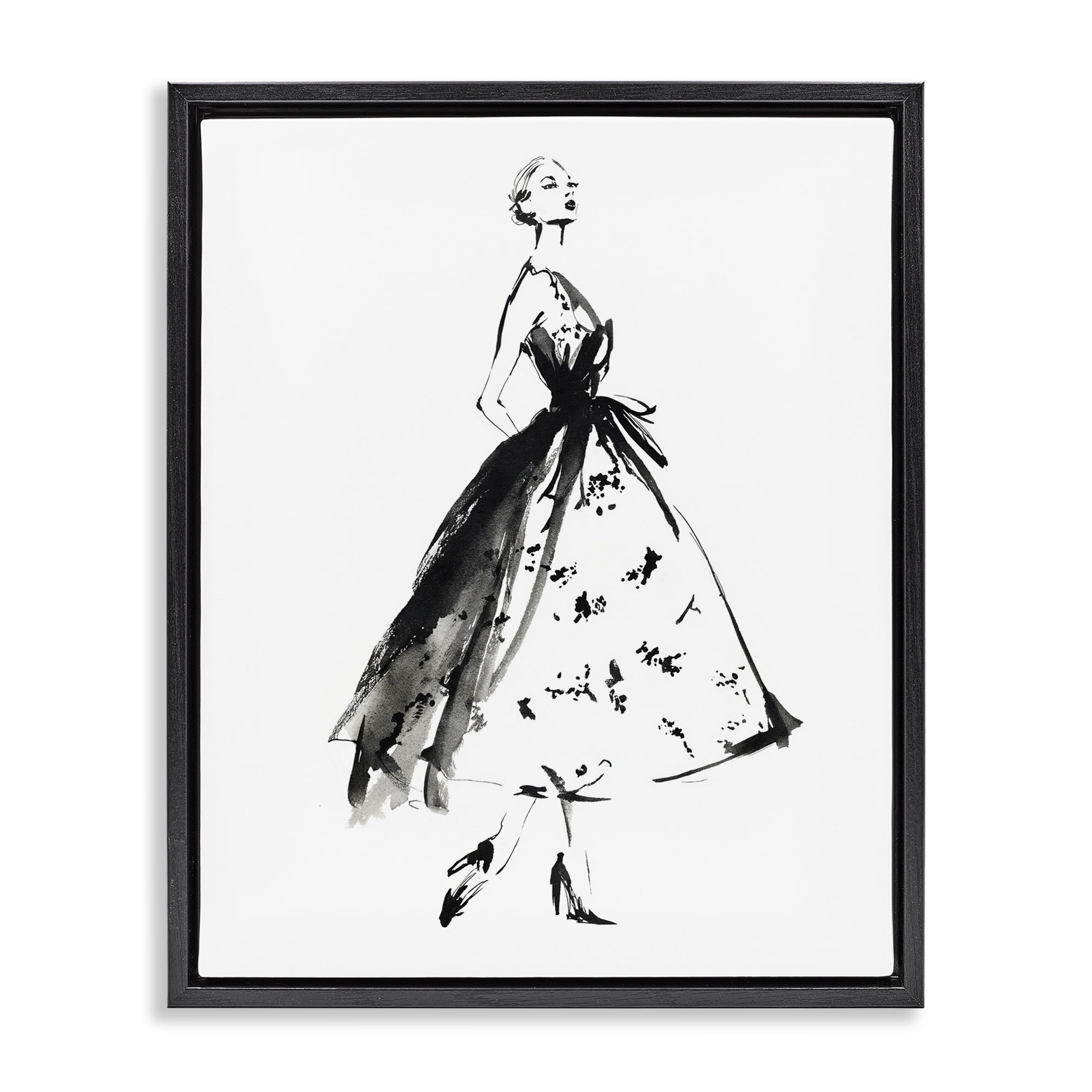 Stupell Industries Ethereal Couture Contour Black Framed Floater Canvas Wall Art, design by Svetlana Aleynikova