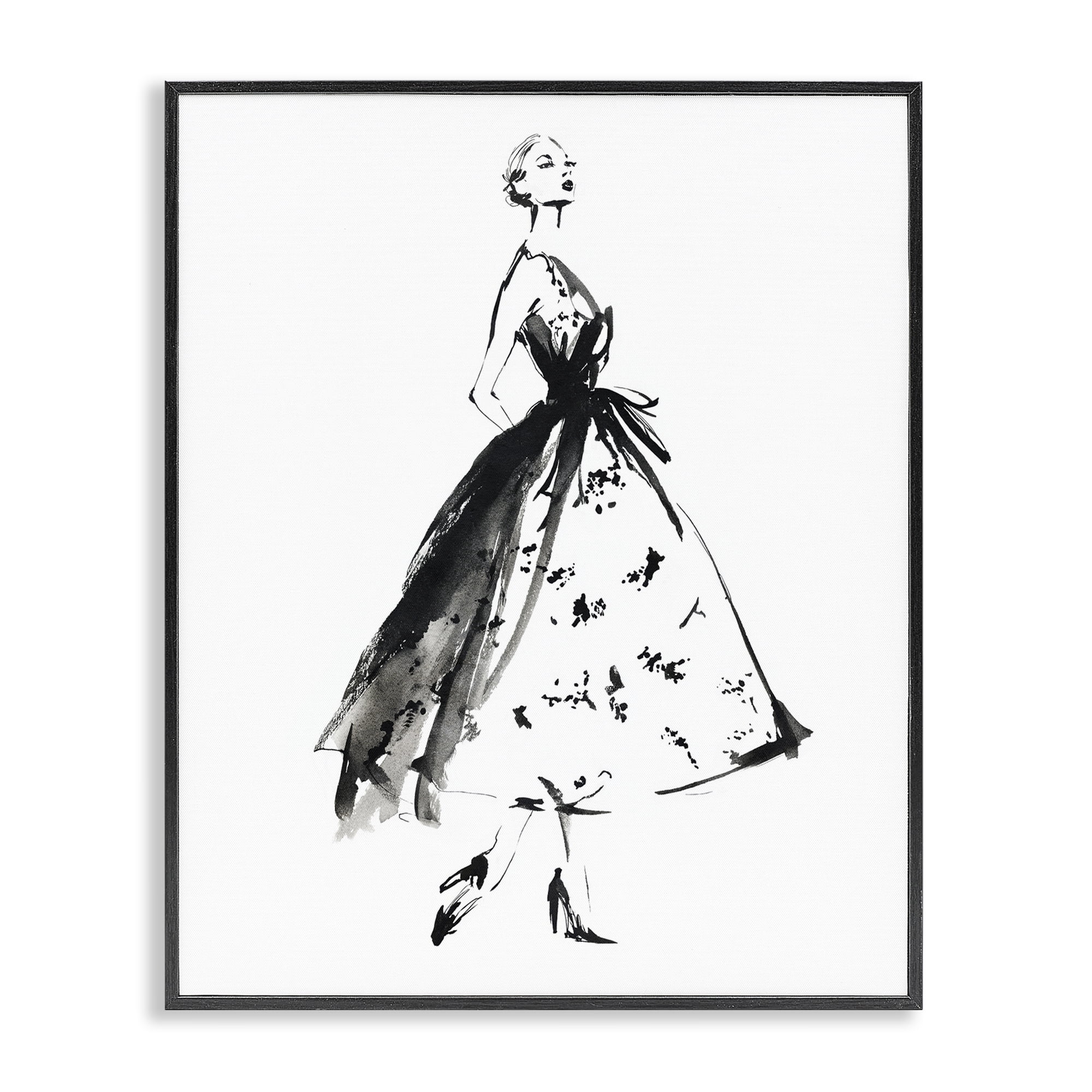 Stupell Industries Ethereal Couture Contour Black Framed Giclee Art, design by Svetlana Aleynikova