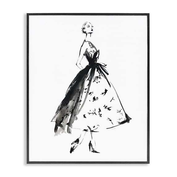 Stupell Industries Art Deco Ethereal Couture Contour Black Framed Giclee Art, 16 x 20, by Svetlana Aleynikova