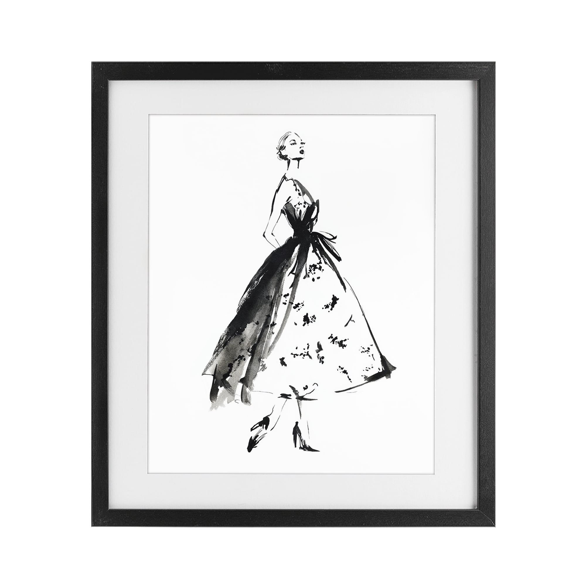 Stupell Industries Ethereal Couture Contour Black Framed Print Under Glass, design by Svetlana Aleynikova