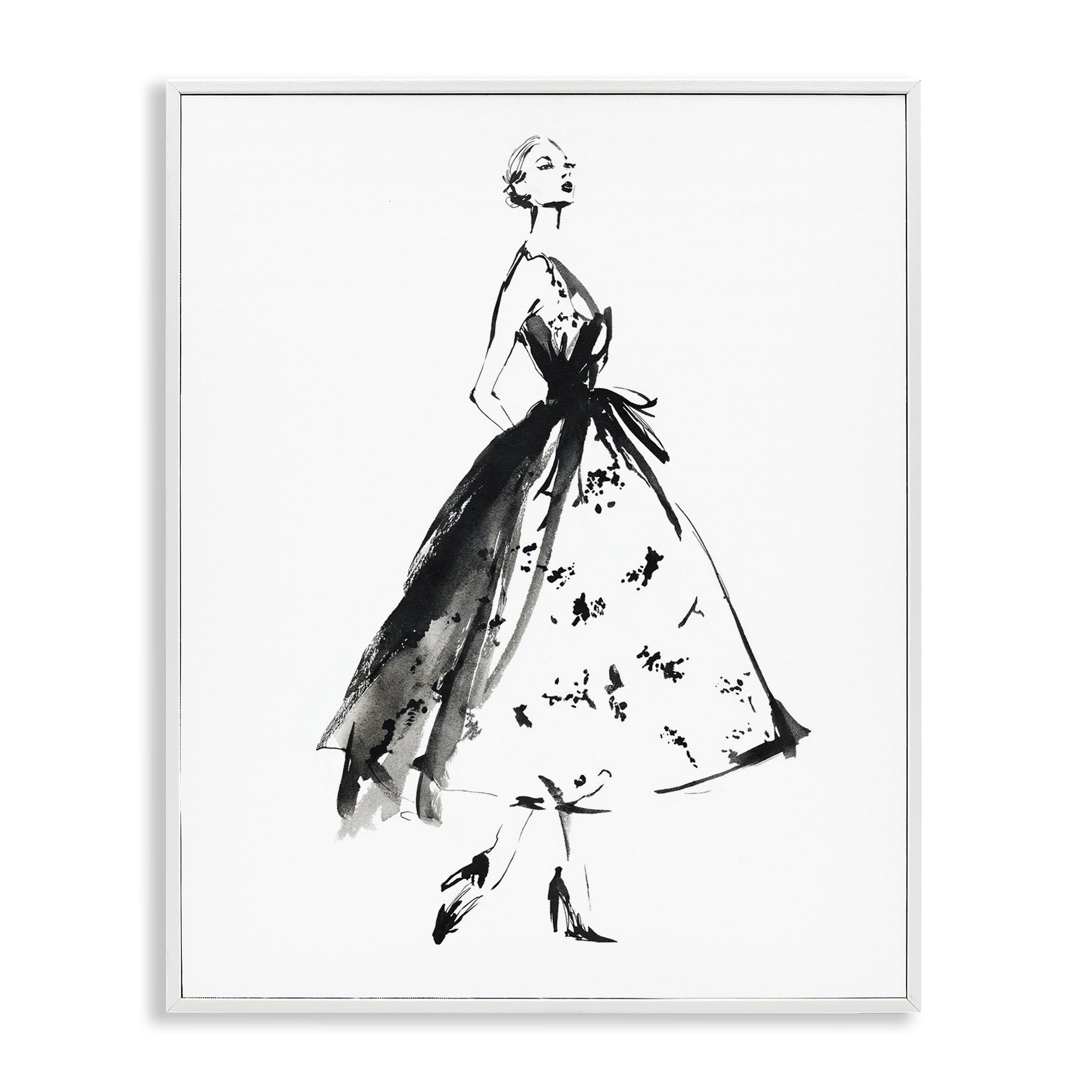 Stupell Industries Ethereal Couture Contour White Framed Giclee Art, design by Svetlana Aleynikova